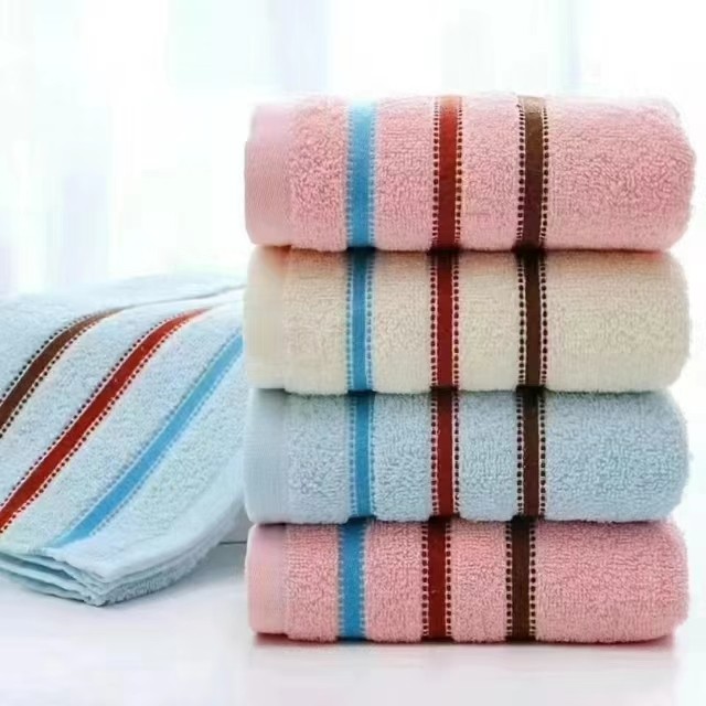 三色段毛巾X6018